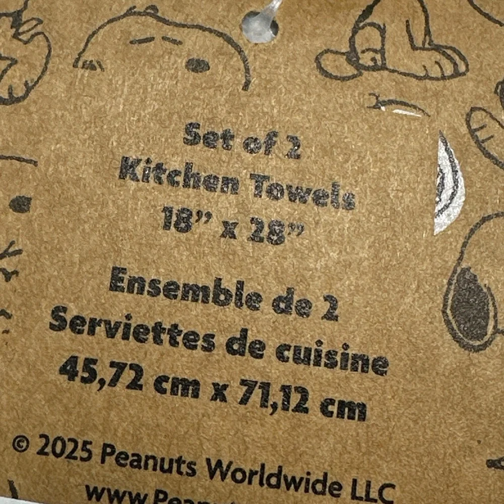 NEW Rae Dunn/Peanuts Snoopy LUCKY ME St Patrick’s Day Kitchen Towels Set/2